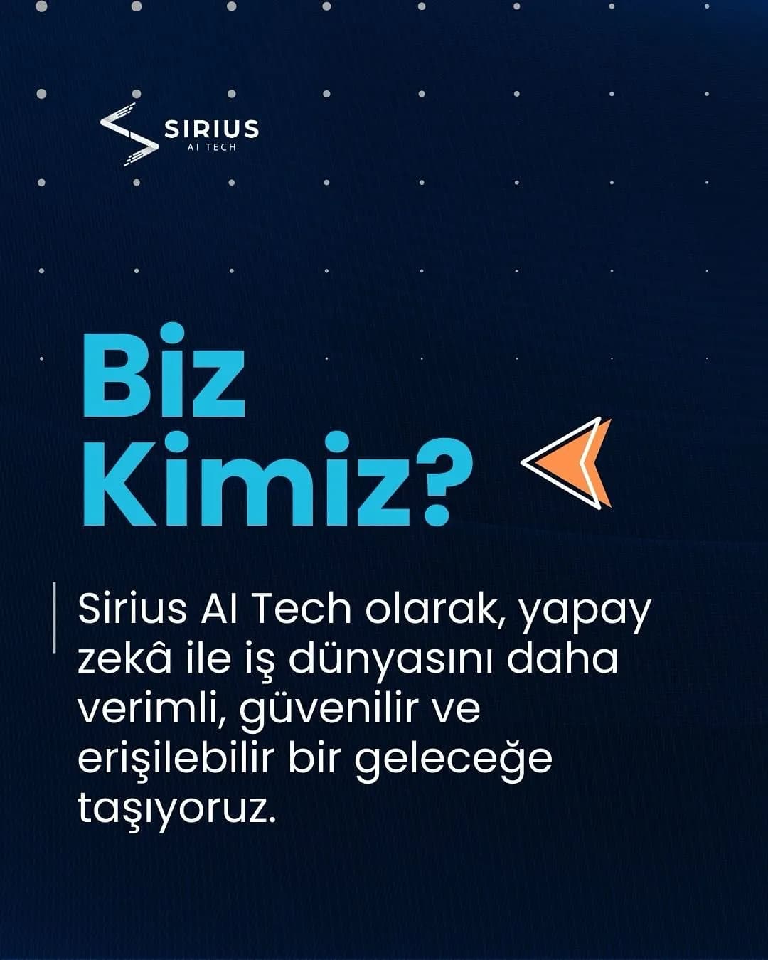 Instagram post by @siriusaitech: a design titled “Who are we?”